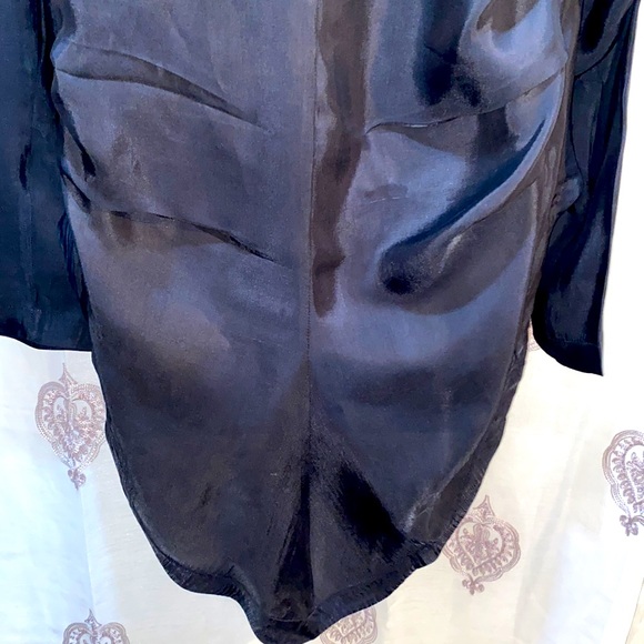 SOMETHING ELSE by Natalie Wood BLACK TUXEDO STYLE OPEN-FRONT JACKET/TOP SZ M - Picture 8 of 13